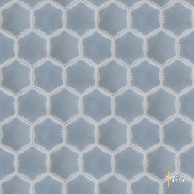 Mosaic House Moroccan tile Parisienne Art C33-24 Gray Silver, gray  cement, encaustic, field, pattern 