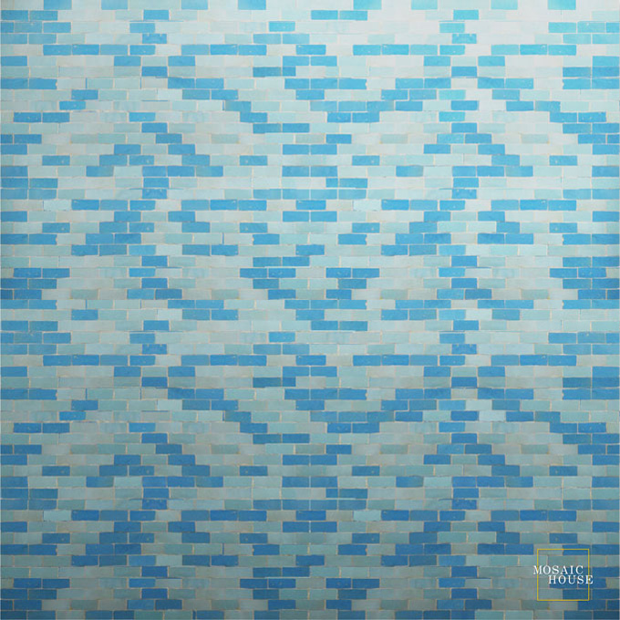 Mosaic House Moroccan tile Breeze 13-23 Light Turquoise Turquoise  zellige, mosaic, zellij, field, pattern, glaze 