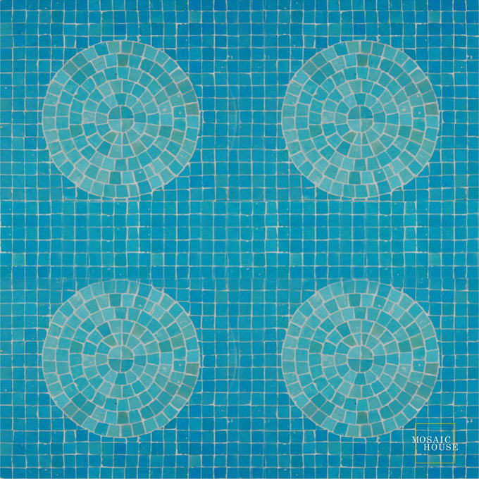 Mosaic House Moroccan tile Lune 23-13 Turquoise Light Turquoise  zellige, mosaic, zellij, field, pattern, glaze 