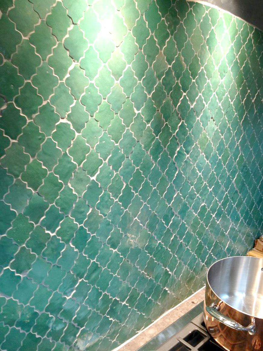 Mosaic House Moroccan tile Tribeca B 12 Light Green  solid zellige, mosaic, zellij, field, pattern, glaze 