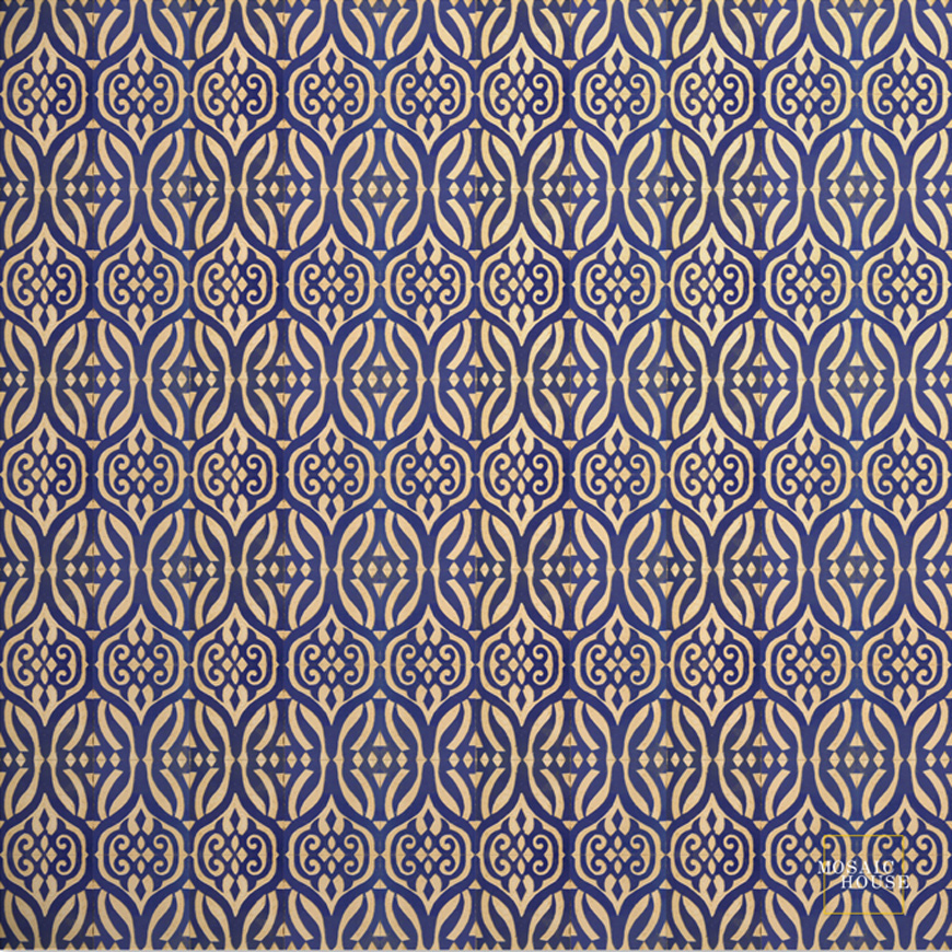 Mosaic House Moroccan tile Kadija 15 Chiseled

 Cobalt Blue  chiseled field 