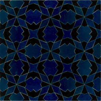 Mosaic House Moroccan tile Mshita F Square 15-6 Cobalt Blue Black  zellige, mosaic, zellij, field, pattern, glaze 