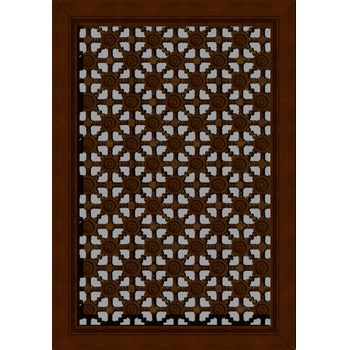 Mosaic House Moroccan tile 30122_M14_F1_mahogany wood, mosharabi,  mashrabiah, mosharabia, mousharabieh, screen 