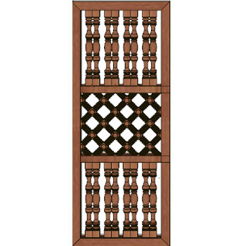 Mosaic House Moroccan tile CLWTR_BPDL wood, mosharabi,  mashrabiah, mosharabia, mousharabieh, screen 