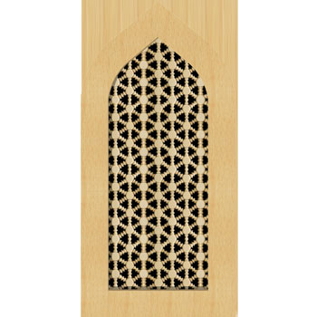 Mosaic House Moroccan tile Mosharabi M4/F2 P009 Finished End Panel wood, mosharabi,  mashrabiah, mosharabia, mousharabieh, screen 