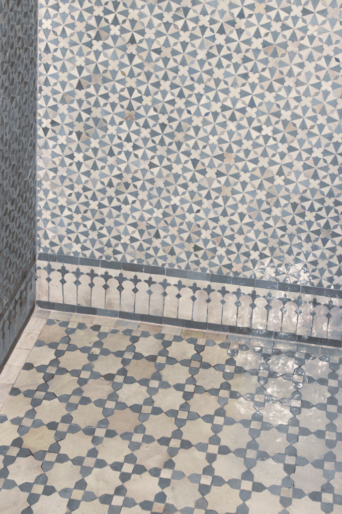 Mosaic House Moroccan tile Zanar 1-17 White Sky blue  zellige, mosaic, zellij, border, glaze 