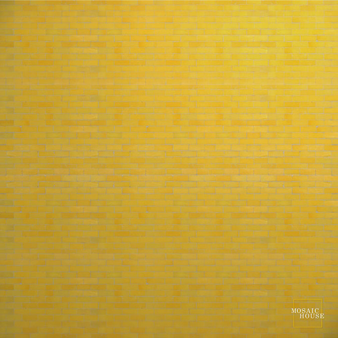 Mosaic House Moroccan tile Breeze 18 Yellow  solid zellige, mosaic, zellij, field, pattern, glaze 