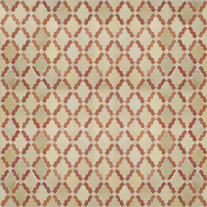 Mosaic House Moroccan tile Darj 11-21 Beige Pink  zellige, mosaic, zellij, field, pattern, glaze, classic 