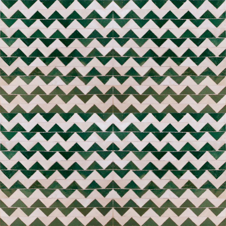 Mosaic House Moroccan tile Joon 1-10 White Green  zellige, mosaic, zellij, field, pattern, glaze 