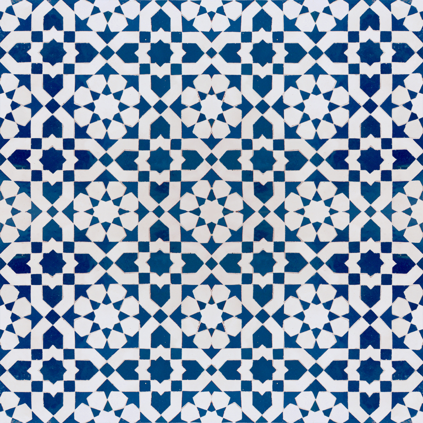 Mosaic House Moroccan tile Ketyani 15-1 Cobalt Blue White  zellige, mosaic, zellij, field, pattern, glaze 