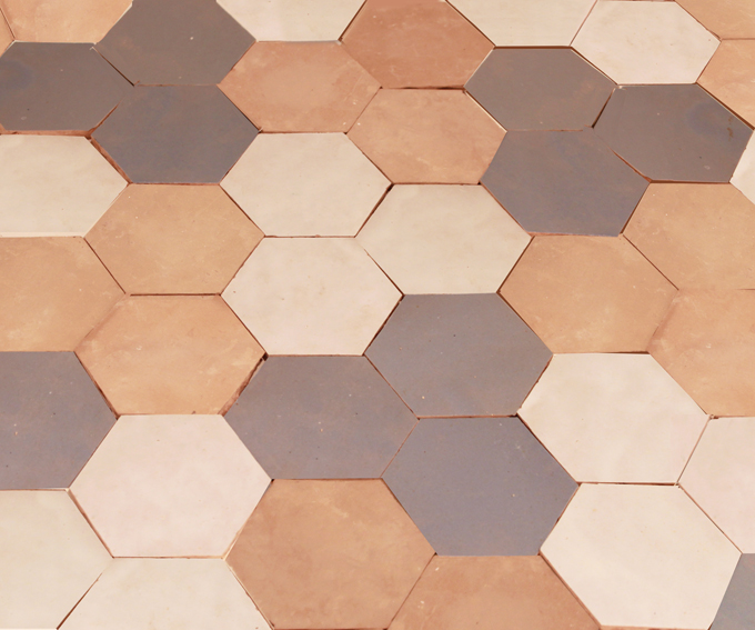 Mosaic House Moroccan tile SATA C solid zellige, mosaic, zellij, loose, size, glaze, simple, hexagonal
