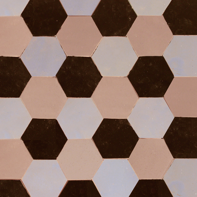 Mosaic House Moroccan tile SATA C solid zellige, mosaic, zellij, loose, size, glaze, simple, hexagonal
