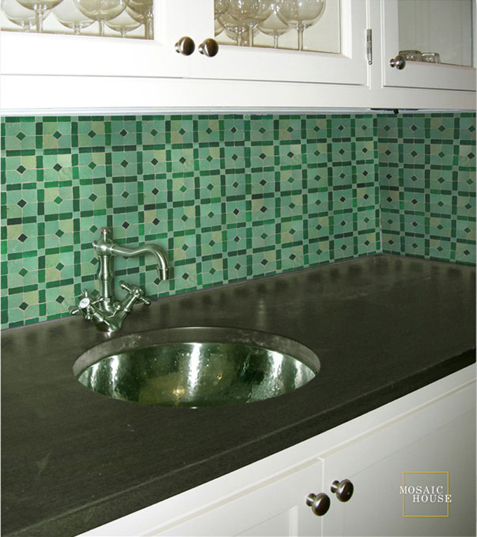 Mosaic House Moroccan tile Madison 12-10 Light Green Green  zellige, mosaic, zellij, field, pattern, glaze, classic 