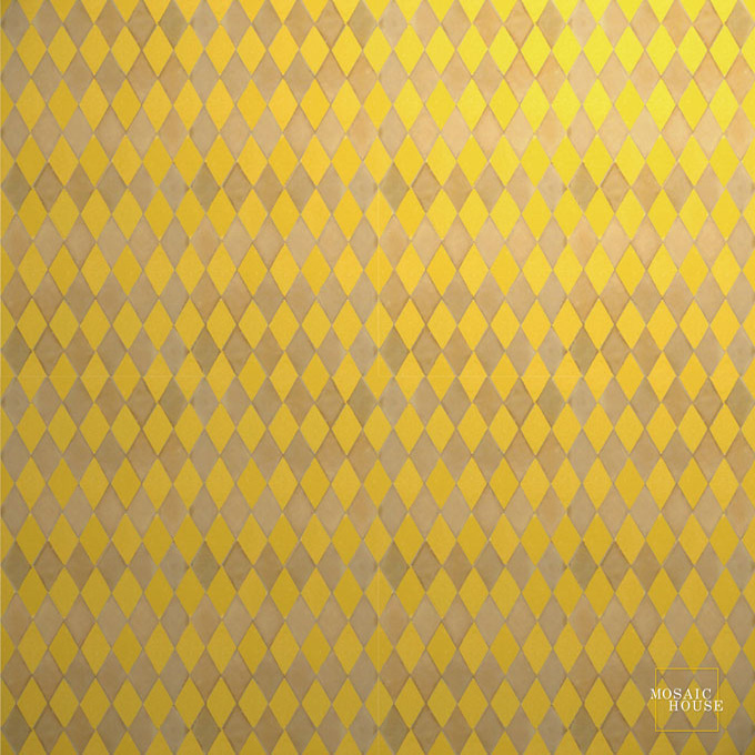 Mosaic House Moroccan tile NZaq 18-14 Yellow Natural, Unglazed, Terracotta  zellige, mosaic, zellij, field, pattern, glaze 