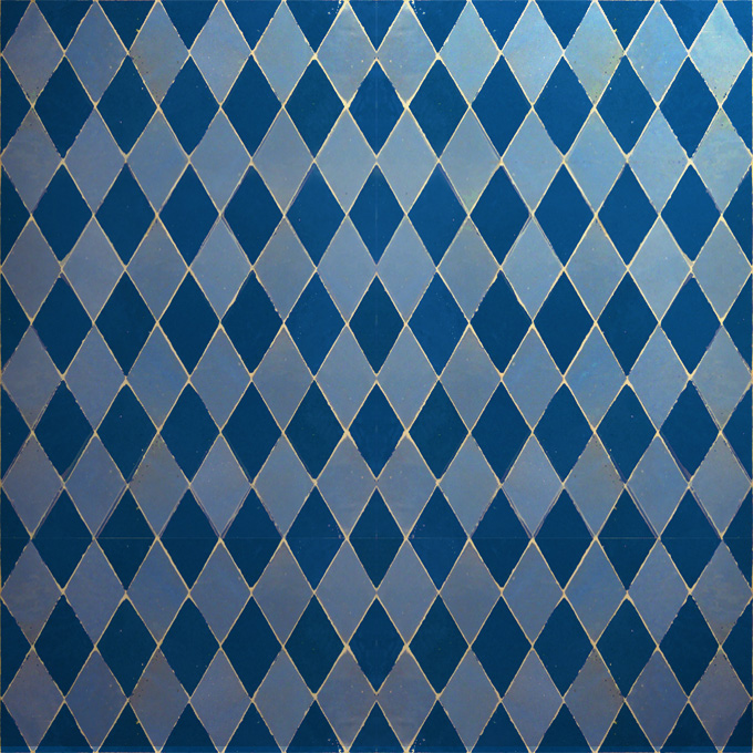 Mosaic House Moroccan tile NZaq 2-15 Light Blue Cobalt Blue  zellige, mosaic, zellij, field, pattern, glaze 