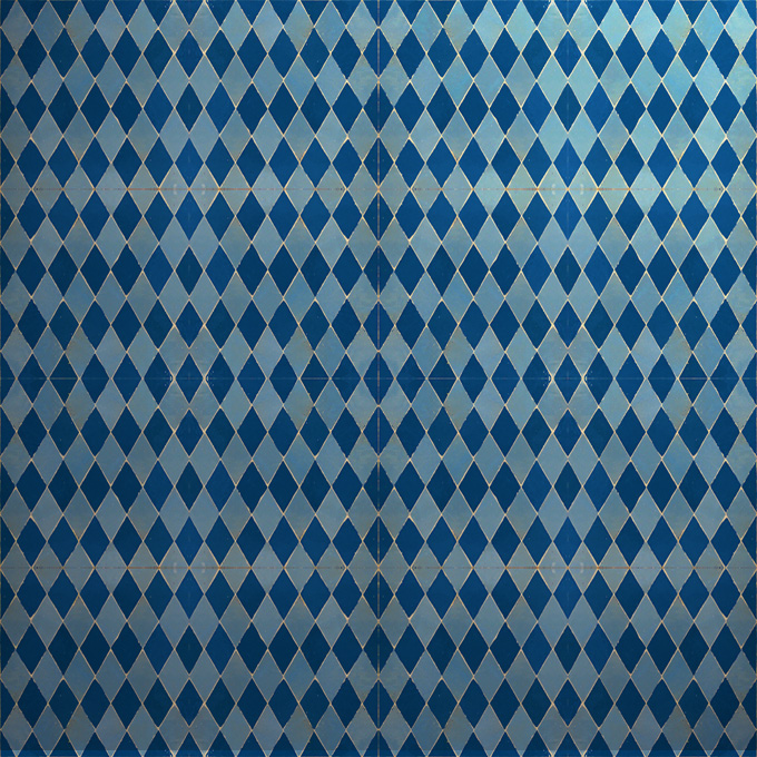 Mosaic House Moroccan tile NZaq 2-15 Light Blue Cobalt Blue  zellige, mosaic, zellij, field, pattern, glaze 