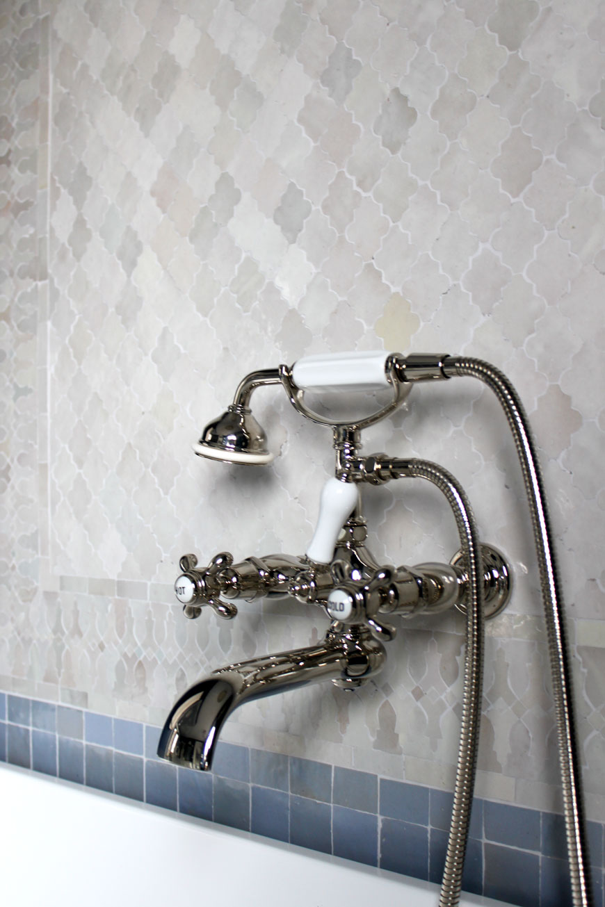 Mosaic House Moroccan tile Tribeca B 1 White  solid zellige, mosaic, zellij, field, pattern, glaze arabesques, classic 