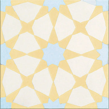 Mosaic House Moroccan tile Snowbank C14-2-23 Custom White Yellow Mist, blue  cement, encaustic, field, pattern 