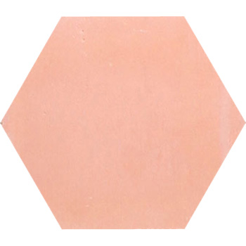 Mosaic House Moroccan tile C19 8x8 Hexagon Cotta Cotta, pink  solid cement, encaustic, loose, size 