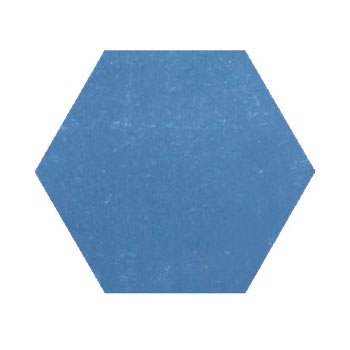Mosaic House Moroccan tile C43 6x6 Hexagon Indigo Indigo, blue  solid cement, encaustic, loose, size 