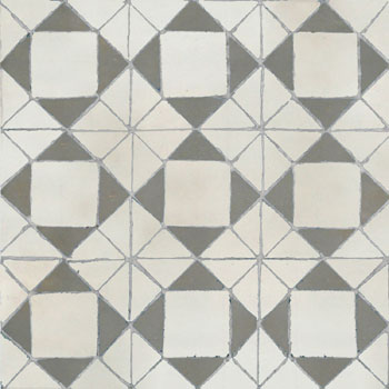 Mosaic House Moroccan tile Bassat Custom 1-27 White Dark Gray  zellige, mosaic, zellij, field, pattern, glaze 