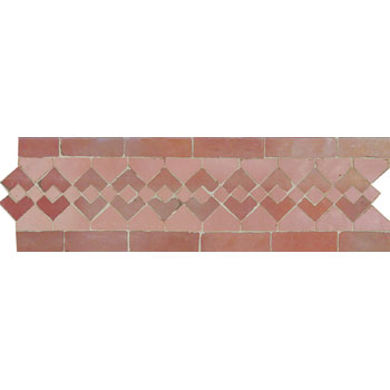 Mosaic House Moroccan tile Sarout S 21-22 Pink Light Pink  zellige, mosaic, zellij, border, glaze 