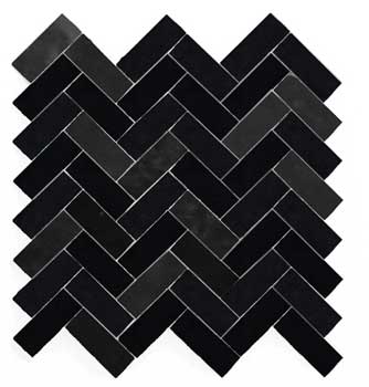 Mosaic House Moroccan tile Breeze HB 6 Black  solid zellige, mosaic, zellij, field, pattern, glaze 