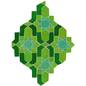 Mosaic House Moroccan tile Dazzle 5-10-12 Lime Green Green Light Green  zellige, mosaic, zellij, field, pattern, glaze 