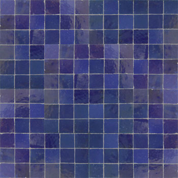 Mosaic House Moroccan tile Elysee 15 Cobalt Blue  solid zellige, mosaic, zellij, field, pattern, glaze 