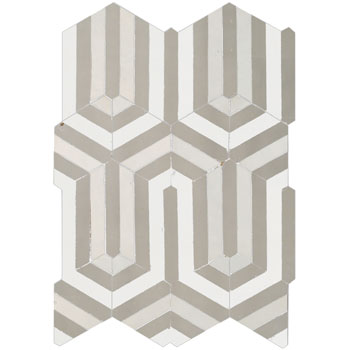 Mosaic House Moroccan tile Infiniti 1-25-26 White Light Gray Polar White  zellige, mosaic, zellij, field, pattern, glaze 