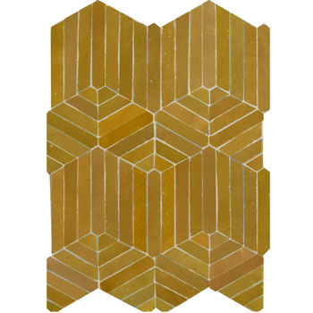 Mosaic House Moroccan tile Infiniti 16 Gold  solid zellige, mosaic, zellij, field, pattern, glaze 