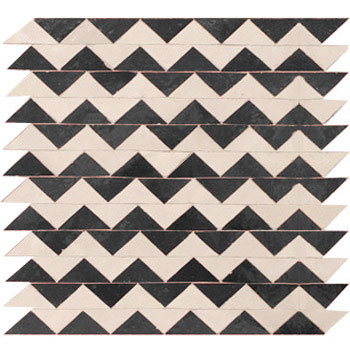 Mosaic House Moroccan tile Joon 1-6 White Black  zellige, mosaic, zellij, field, pattern, glaze 