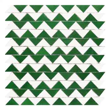 Mosaic House Moroccan tile Joon 10-26 Green Polar White  zellige, mosaic, zellij, field, pattern, glaze 