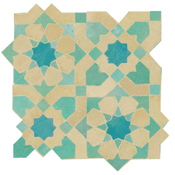 Mosaic House Moroccan tile Ketyani 11-12-23 Beige Light Green Turquoise  zellige, mosaic, zellij, field, pattern, glaze 
