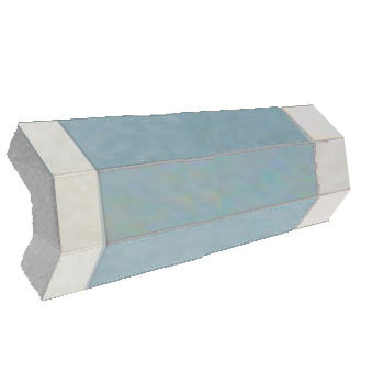 Mosaic House Moroccan tile Mosaic Corner Bullnose 1-17 Custom White Sky blue  zellige, mosaic, zellij, bullnose, trim, glaze 