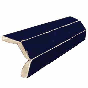 Mosaic House Moroccan tile Mosaic MJD Corner Bullnose 3 Midnight Blue  solid zellige, mosaic, zellij, bullnose, trim, glaze 