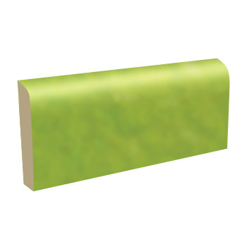 Mosaic House Moroccan tile Mosaic Flat Bullnose Old 5 Lime Green  solid zellige, mosaic, zellij, bullnose, trim, glaze 