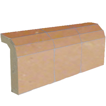Mosaic House Moroccan tile Mosaic Flat Bullnose 22 Light Pink  solid zellige, mosaic, zellij, bullnose, trim, glaze 