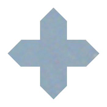 Mosaic House Moroccan tile Tanger Loose 20 Cross Sea Blue  solid zellige, mosaic, zellij, loose, size, glaze 