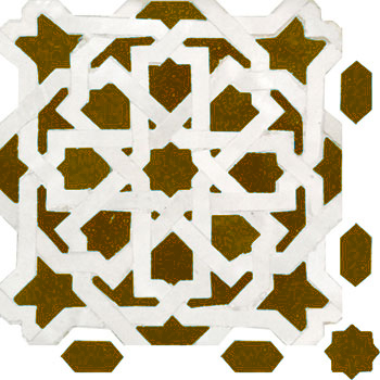 Mosaic House Moroccan tile Metam LG 19-1 Brown White  zellige, mosaic, zellij, field, pattern, glaze 