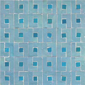Mosaic House Moroccan tile Midi L Custom 13-23 Light Turquoise Turquoise  zellige, mosaic, zellij, field, pattern, glaze 