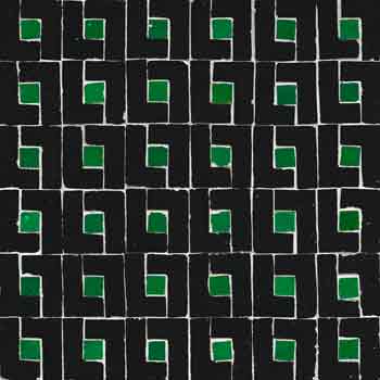 Mosaic House Moroccan tile Midi L 6-10 Black Green  zellige, mosaic, zellij, field, pattern, glaze 