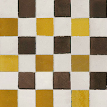 Mosaic House Moroccan tile Rceef Multi Custom 1-8-16-19 White Ochre Gold Brown  zellige, mosaic, zellij, field, pattern, glaze 