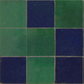 Mosaic House Moroccan tile Rceef Hippi SM 10-3 (40% 3) Green  solid zellige, mosaic, zellij, field, pattern, glaze, simple, classic, grid, squares 