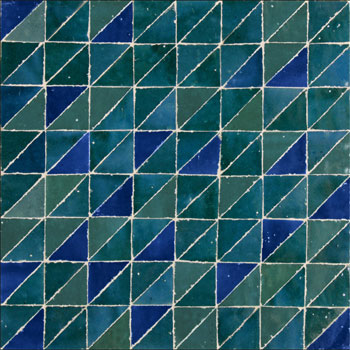 Mosaic House Moroccan tile Seville MRB Custom Tabletop 15-24-28 Cobalt Blue Sea Green Teal  zellige, mosaic, zellij, field, pattern, glaze 