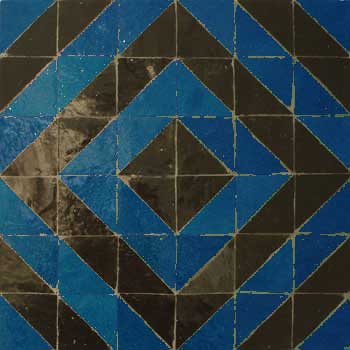 Mosaic House Moroccan tile Seville 15-6 Cobalt Blue Black  zellige, mosaic, zellij, field, pattern, glaze 