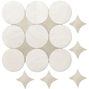 Mosaic House Moroccan tile Soho S 26-1 Polar White White  zellige, mosaic, zellij, field, pattern, glaze 