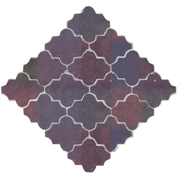 Mosaic House Moroccan tile Tribeca B 9 Purple  solid zellige, mosaic, zellij, field, pattern, glaze 