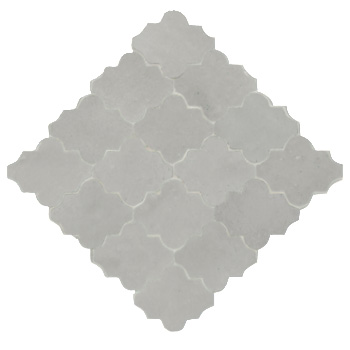 Mosaic House Moroccan tile Tribeca B 25 Light Gray  solid zellige, mosaic, zellij, field, pattern, glaze 